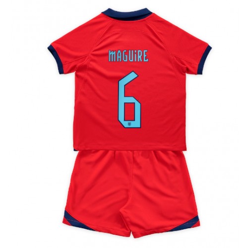 Dětský Fotbalový dres Anglie Harry Maguire #6 MS 2022 Venkovní Krátký Rukáv (+ trenýrky)